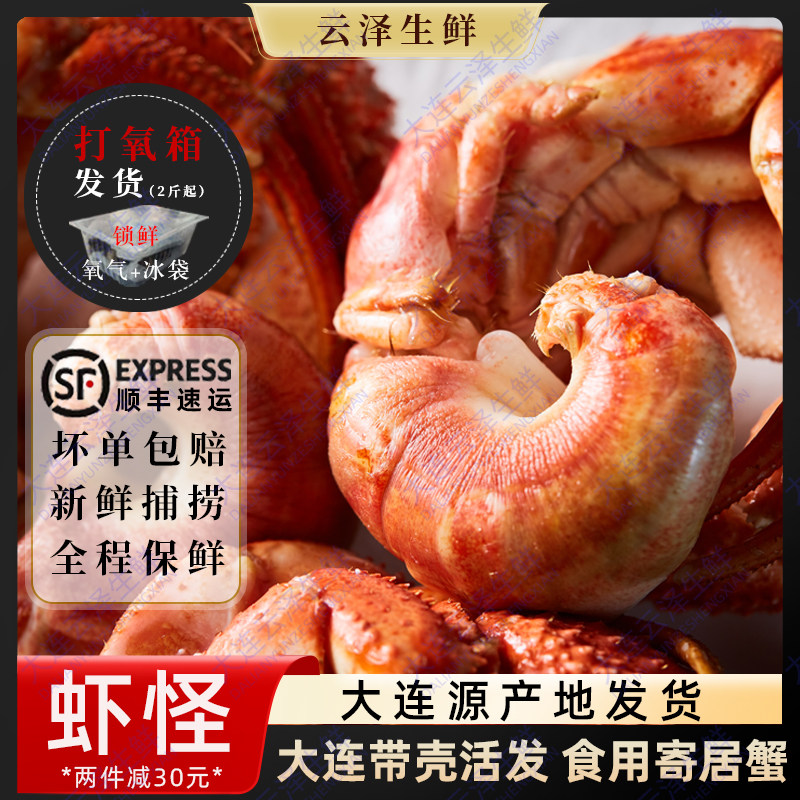 虾怪鲜活非即食寄居蟹食用新鲜带壳大连超大海怪腿钳麻辣海鲜水产