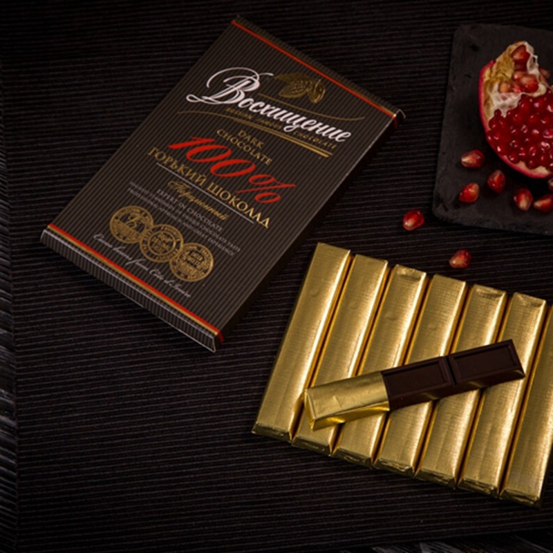 俄罗斯原装进口纯可可巧克力黑巧克力牌纯可可味苦高无蔗糖包邮