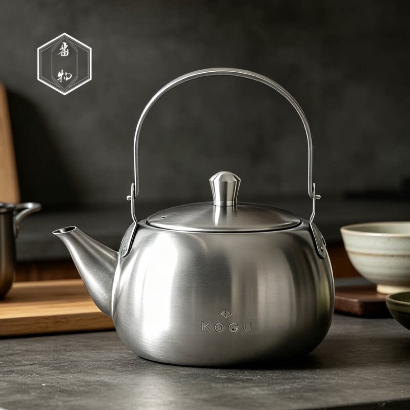 日本进口下村不锈钢急须茶壶日式带茶滤泡茶壶水壶家用小容量茶具