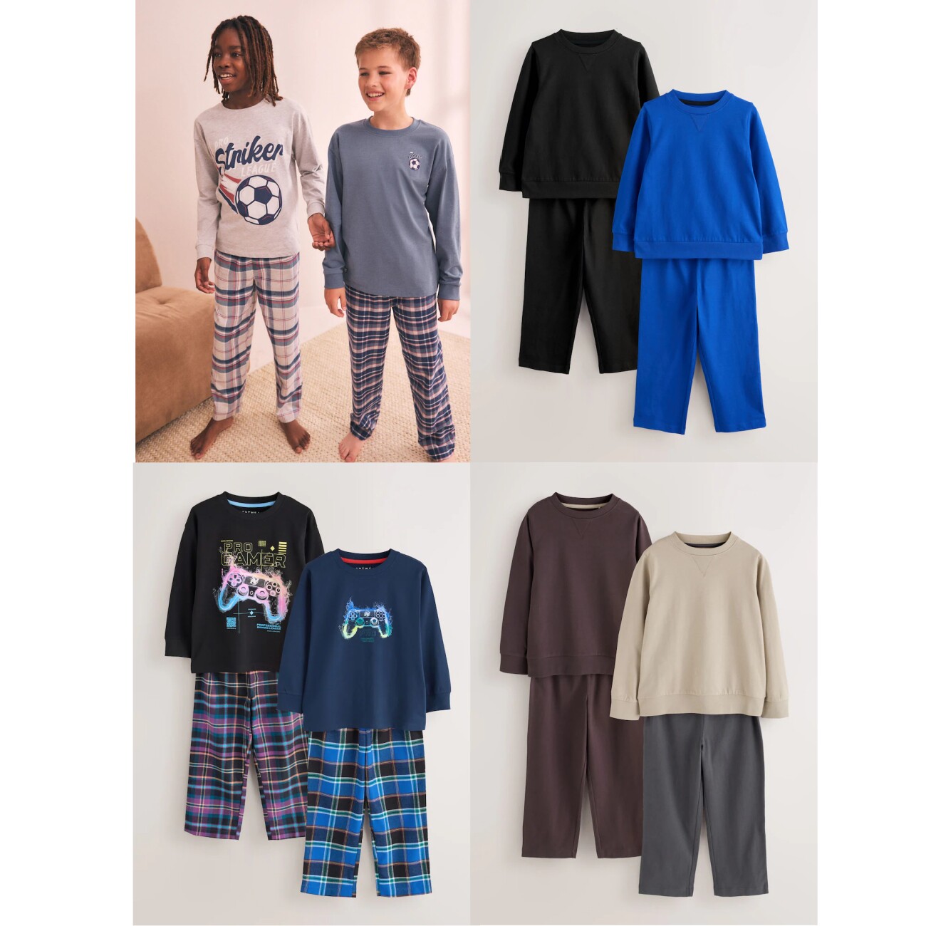 NEXT足球游戏印花长袖居家服睡衣