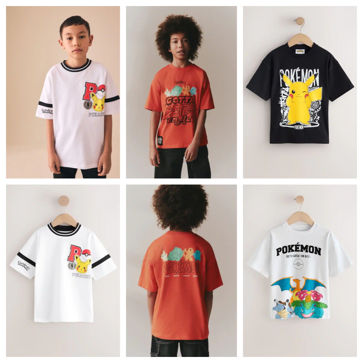 英国NEXT童装 26夏新男童大男孩Pokémon卡通印花纯棉短袖圆领T恤