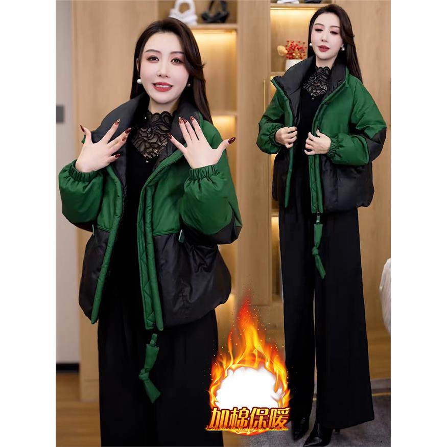 欧货时尚潮流加绒棉服女2025冬季新款高级感减龄遮肉加厚保暖外套,个性定制/设计服务/DIY,棉服工装,淘宝优惠券,粉丝福利购,淘宝优惠卷