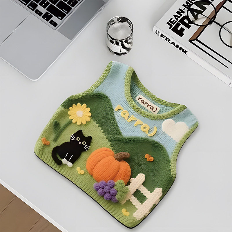 创意印花毛衣可爱鼠标垫子女生个性办公室宿舍高颜值家用电脑桌垫,电脑硬件/显示器/电脑周边,鼠标垫/贴/腕垫,淘宝优惠券,粉丝福利购,淘宝优惠卷