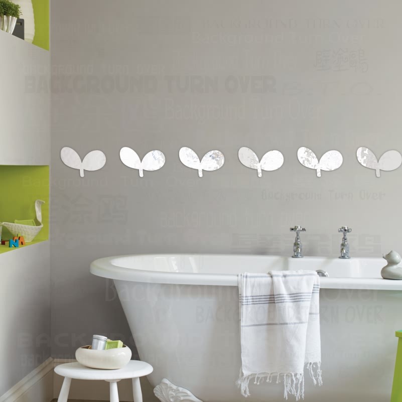 镜面贴纸墙贴背景墙ins嫩芽小草可爱儿童孩子女孩幼儿园男孩R006,家居饰品,软装墙贴,淘宝优惠券,粉丝福利购,淘宝优惠卷