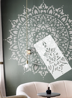 140cm-180cm模板镂空背景墙墙绘画画壁画装饰墙体手绘曼陀罗 S152