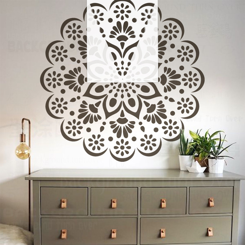 70cm-110cm模板壁画镂空DIY工具喷漆镂印板背景遮蔽板曼陀罗 S201