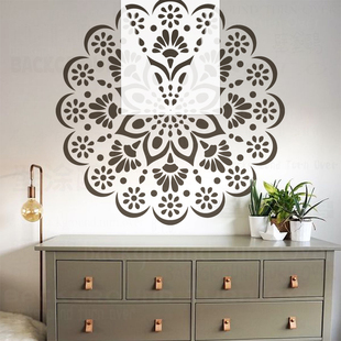 70cm S201 110cm模板壁画镂空DIY工具喷漆镂印板背景遮蔽板曼陀罗