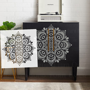 40cm 80cm模板镂空壁画镂印板DIY工具墙绘画画手绘模具曼陀罗S379