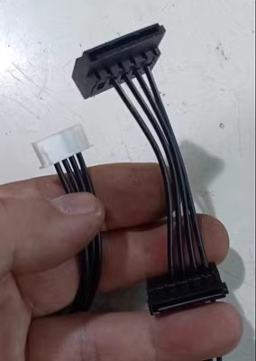 适用于清华同方 宏基axc 6pin转SATA电源线一分二 6pin硬盘供电线