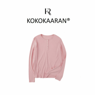 T恤 圆领半开领长袖 SH26021 三粒扣 26早春