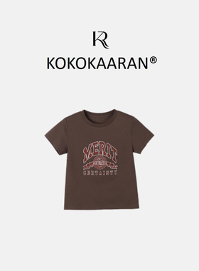 kokokaaran/可可咔伦“City Walk”棉混纺美式复古T恤SH250568