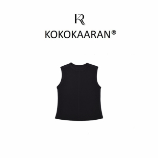 kokokaaran/可可咔伦灵地丝羊毛桑蚕丝混纺纯色圆领上衣 26SS063