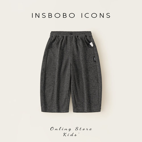 INSbobo松紧腰简约休闲裤