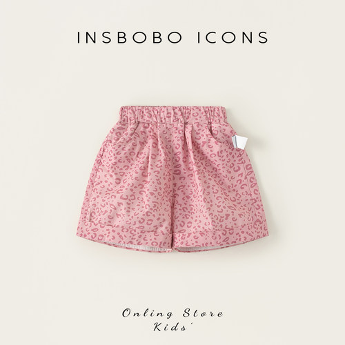 INSbobo儿童豹纹休闲短裤
