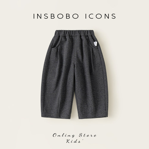 INSbobo松紧腰简约休闲裤