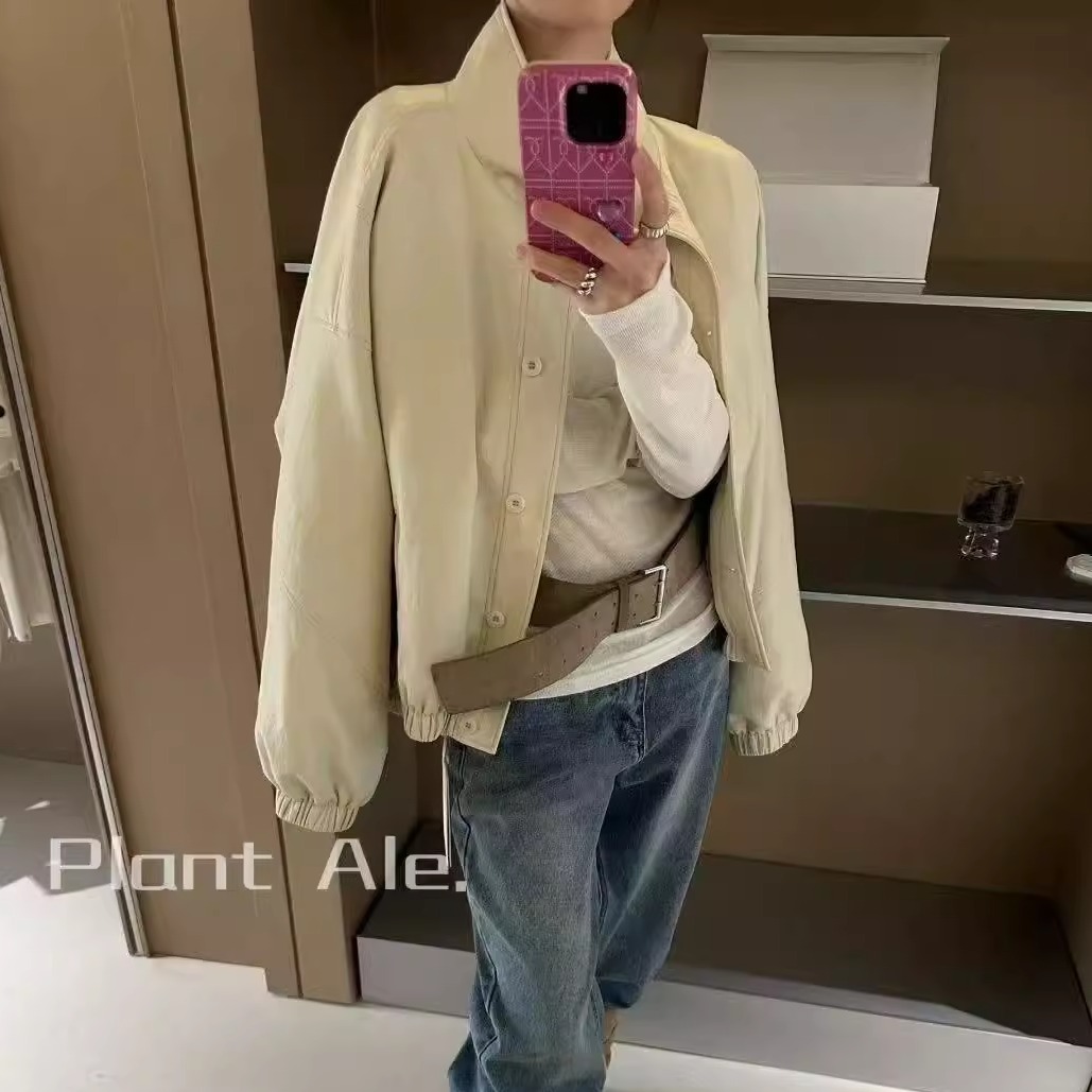 现货折扣一韩版新款巨柔软仿小羊皮外套女装黑色皮衣女夹克R8071