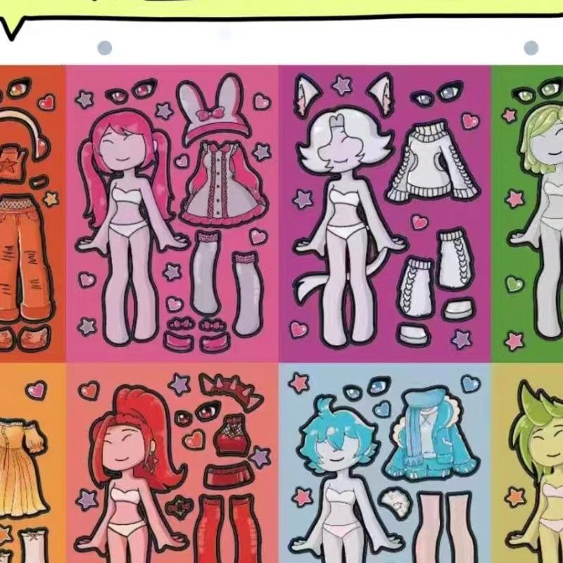 节奏盒子贴纸女孩变身换装贴画diy儿童手工创意益智粘贴画玩具,玩具/童车/益智/积木/模型,手工创意粘贴类,淘宝优惠券,粉丝福利购,淘宝优惠卷