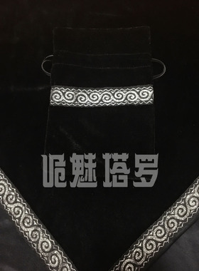 塔罗牌周边 翔云 黑色金丝绒 民族风手工桌布 开牌道具 诡魅Tarot