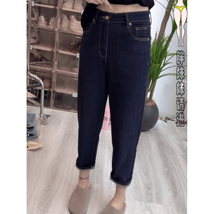 新款 子显瘦宽松老爹裤 弹力哈伦裤 梨型身材裤 子 大码 胖mm春季