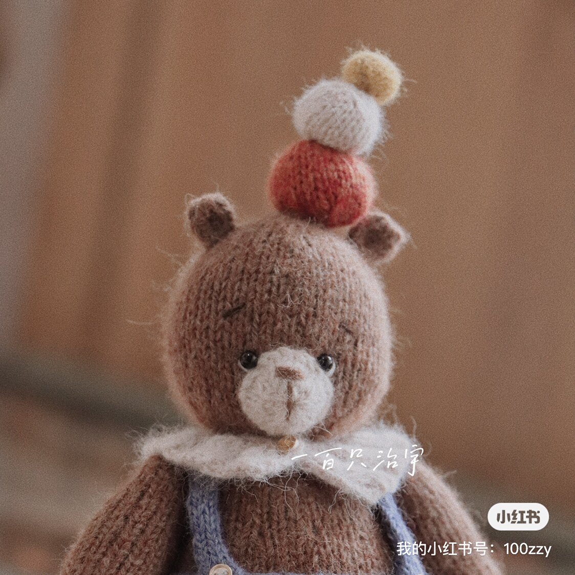 一百只治宇原创玩偶"百满满"棒针图解材料包视频教程