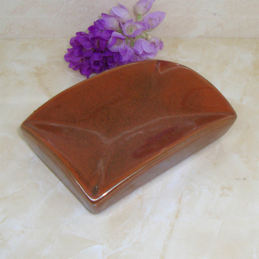 包邮陶瓷香皂碟肥皂盒手工皂架洗衣皂托仿古复古深咖皂架大促