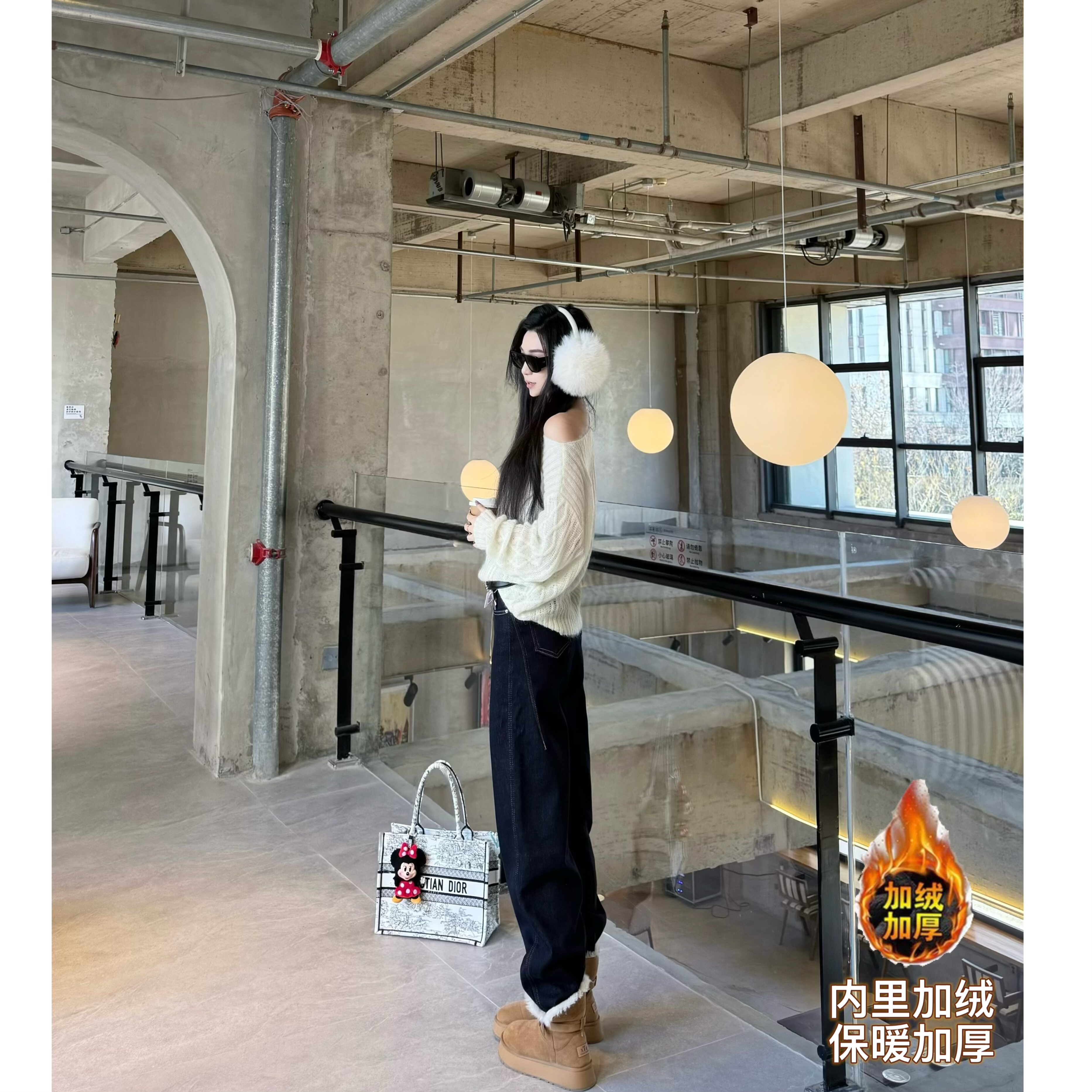 直筒长裤厚牛仔不掉色加长女裤