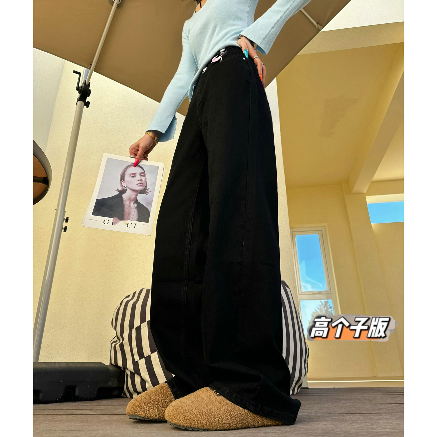 阔腿长裤常规牛仔春夏加长女裤