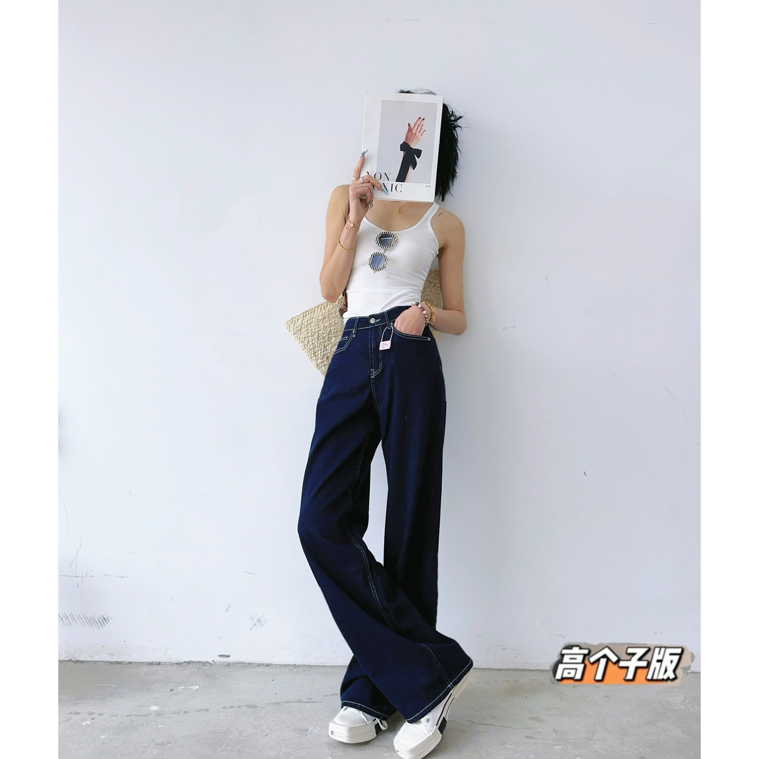 直筒长裤薄款牛仔春夏加长女裤