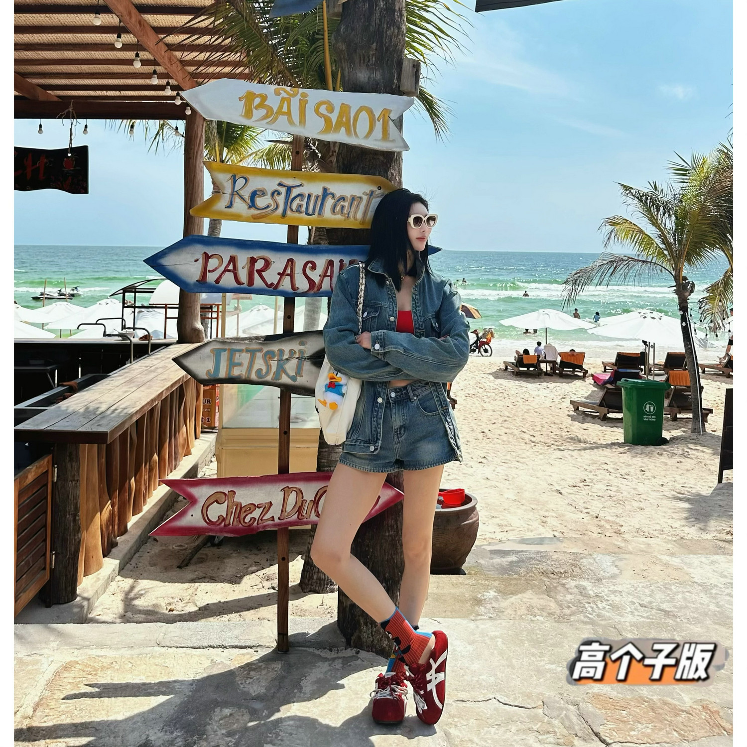 猫猫家高个子穿搭牛仔外套两件套女春季2026韩版长款水洗蓝色上衣