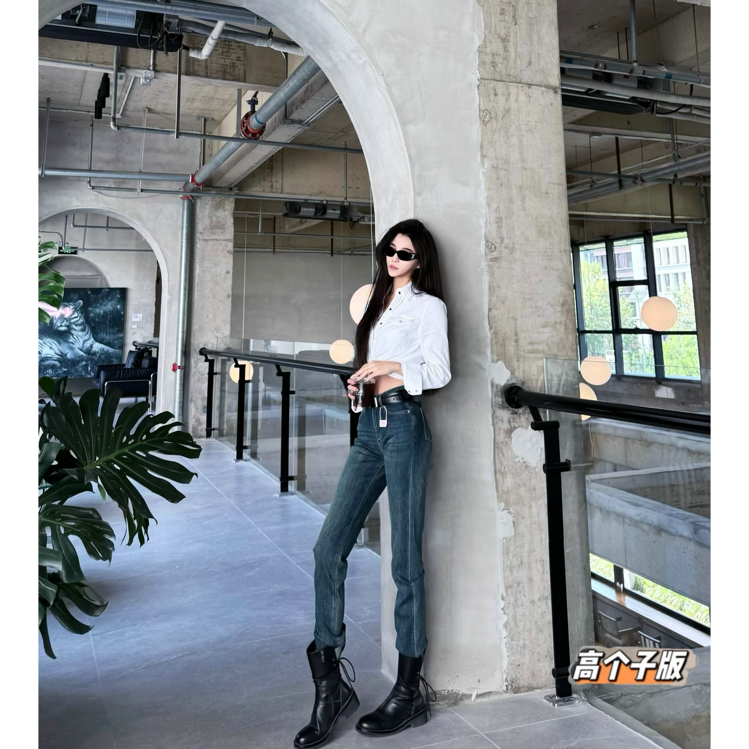 直筒长裤厚牛仔秋冬加长女裤