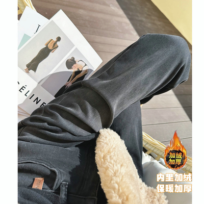 直筒长裤厚牛仔秋冬加长女裤