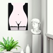 私密抽象艺术挂画 饰画酒店宾馆女性剪影壁画 妇产科月子会所墙装