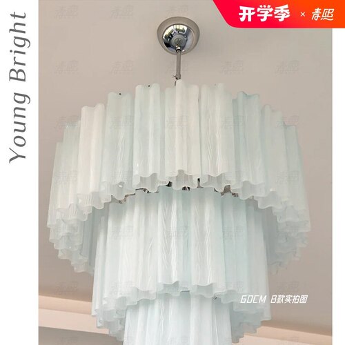 法式MURANO玻璃南洋中古客厅穆拉诺轻奢水晶餐厅复古别墅楼梯吊灯