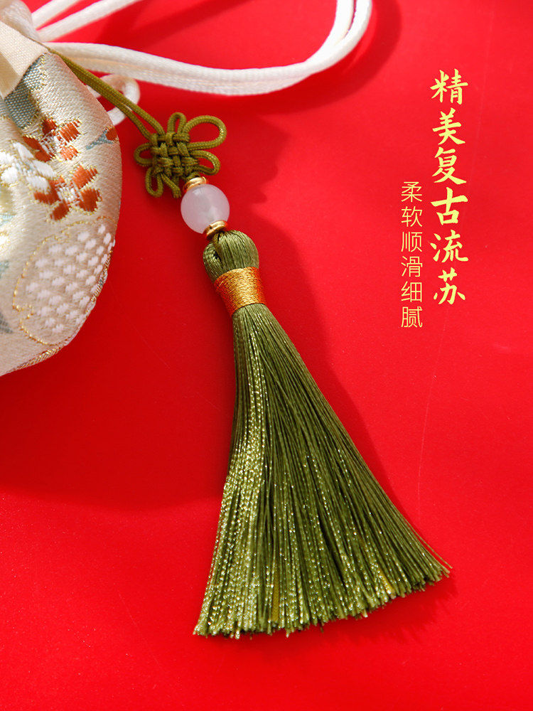 NEW YEARS SACHET EMPTY BAG WORMWOOD SACHET PURSE OSMANTHUS CHINESE HERBAL MEDICINE SACHET ANTIQUE EMBROIDERY PENDANT DIY MATERIAL BAG