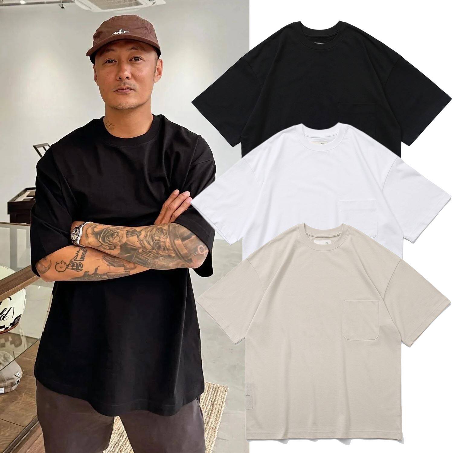 MADNESSXPEACE 및 AFTER SHAWN YUE 10주년 기념 조인트 포켓 남성용 반팔 티셔츠