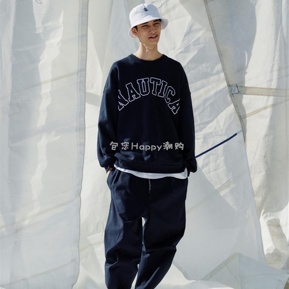NAUTICA JAPAN 22SS 하세가와 감수 자수 얇은 긴팔 티셔츠 보텀 티셔츠 가을 남성 및 여성