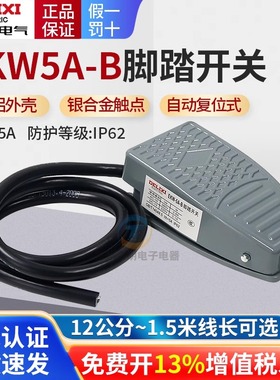 德力西脚踏开关 脚踩式EKW5A-B芯子带线踏板控制器220v冲床自复位
