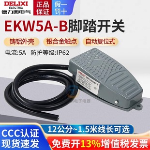 B芯子带线踏板控制器220v冲床自复位 EKW5A 德力西脚踏开关 脚踩式