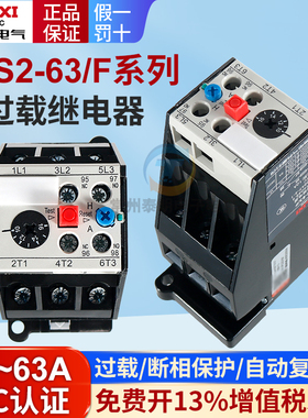 德力西JRS2-63F导轨式热继电器45A 57A 45A 40A 32A 25A 20A 16A