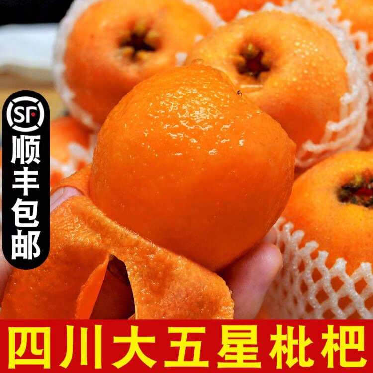 四川成都大五星枇杷鲜果套袋特级攀枝花米易枇杷礼盒新鲜汉源龙泉