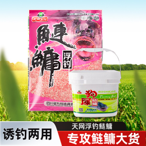 天网鱼饵浮钓鲢鳙水果味饵料钓鱼小药粉剂添加剂胖头大头鲢鳙鱼饵