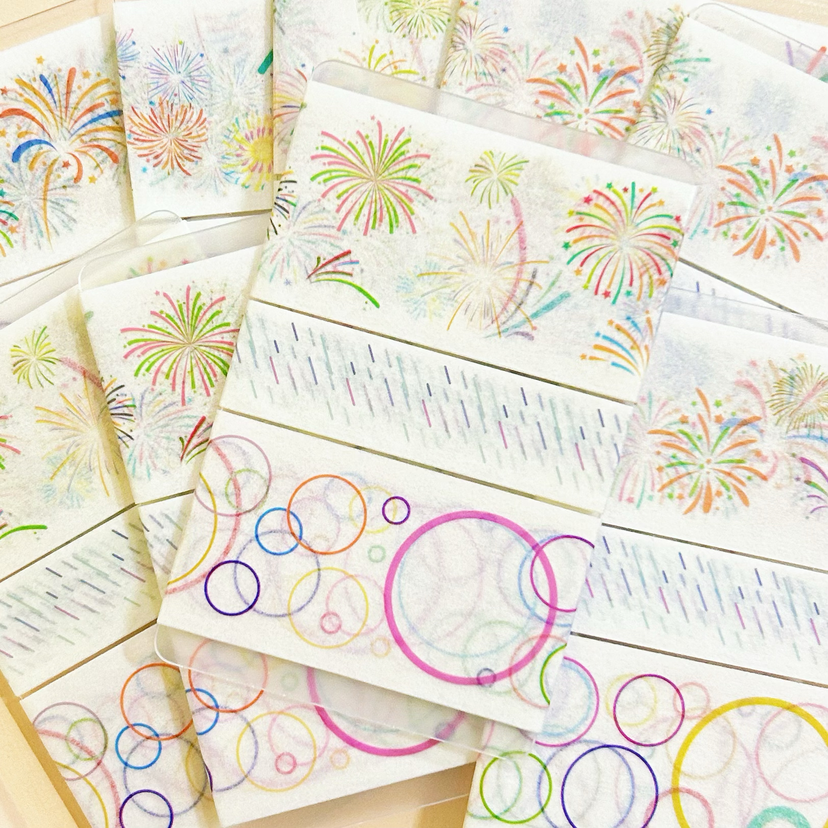分装胶带 | 烟花圆圈波点盐系清新墨轩和纸胶带手账胶带分装