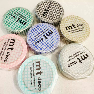 分装胶带 日本MT和纸胶带方眼格子草莓薄荷基础手账素材胶带分装