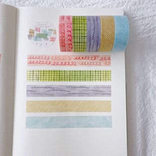 分装胶带 | 日本saien 田村美纪 纯色 和纸胶带套组 手账胶带分装