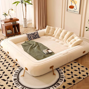 2025新款客厅小户型网红人类狗窝懒人榻榻米地台沙发床折叠两用