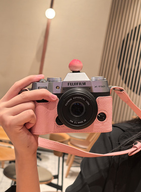 富士XT50保护套XS20XT30三代X100VIXT5相机包配件粉色皮套xm5xe5