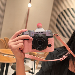 富士XT50保护套XS20XT30二代X100VIXT5相机包配件粉色皮套xm5xe5