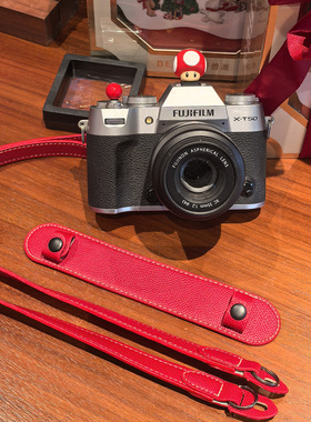适用于富士XS20XT50xm5xt30xt5x100vi快门按钮热靴盖肩带斜跨红色