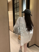 女2026春新款 庄大泥 衬衫 奥钻白色长袖 温柔与酷飒并存～重工薄款