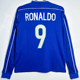 球衣 复古老款 9号罗纳尔多足球服 1998年世界杯巴西客场长袖 复刻版